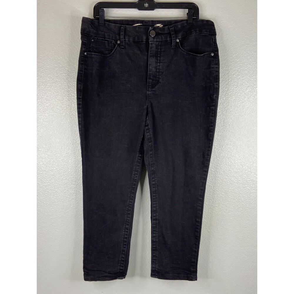 Seven Women Size 16 Black Jeans High Rise Skinny Tummyless Casual Pants